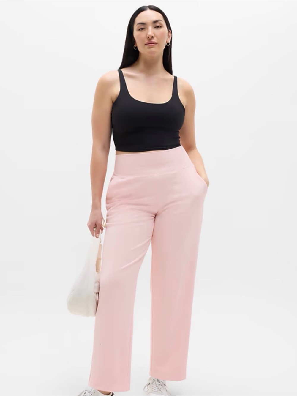 Athleta Blush Pink High-Rise Wide-Leg Pants